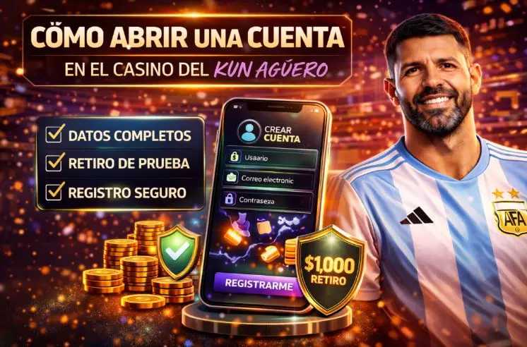 Cómo abrir una cuenta en el casino del Kun Aguero